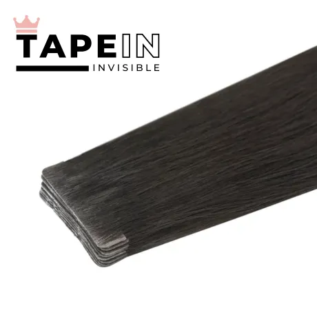 Tape-in vlasy Invisible odtieň #1B, 45cm - 50g