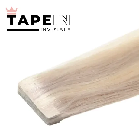 Tape-in vlasy Invisible melír #60/101, 45cm - 50g