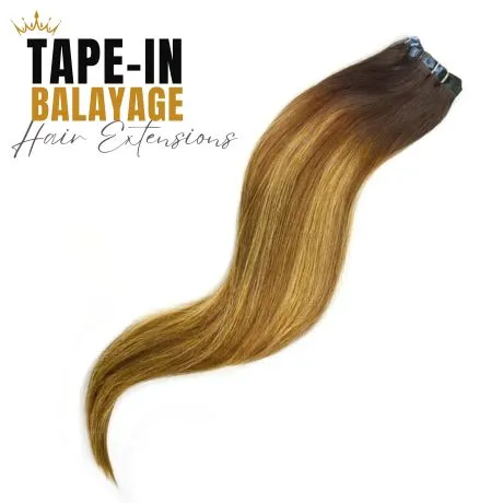 Tape-in vlasy, Balayage # Elegance, 40cm - 100g