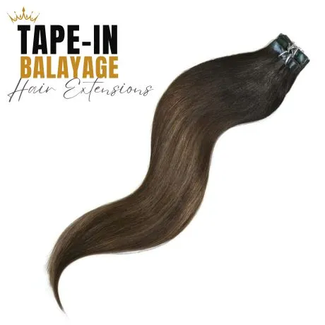 Tape-in vlasy, Balayage # Espresso, 40cm - 100g