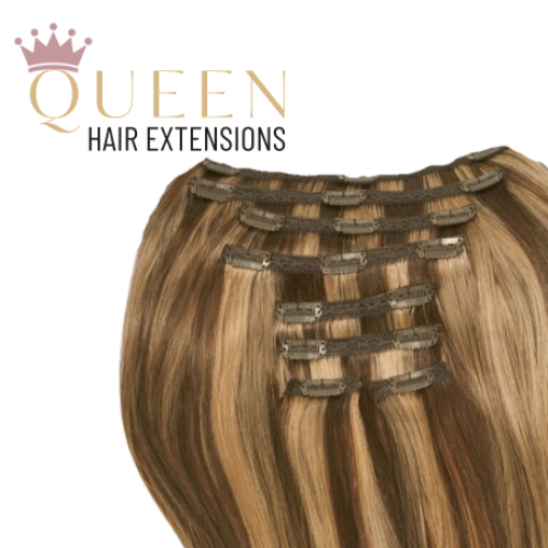 Clip-in vlasy Queen, Melír #4/27, 45cm - 240g