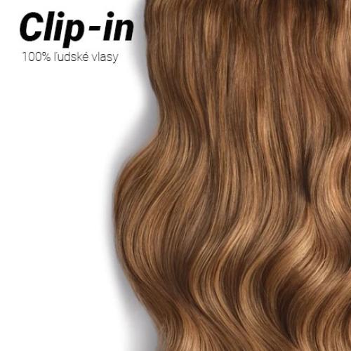 Clip-in vlasy Premium, odtieň #30, 60cm