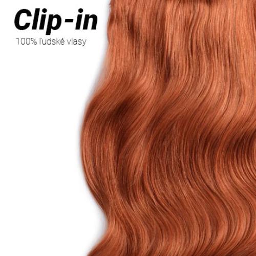 Clip-in vlasy Premium, odtieň #350, 50cm - 130g