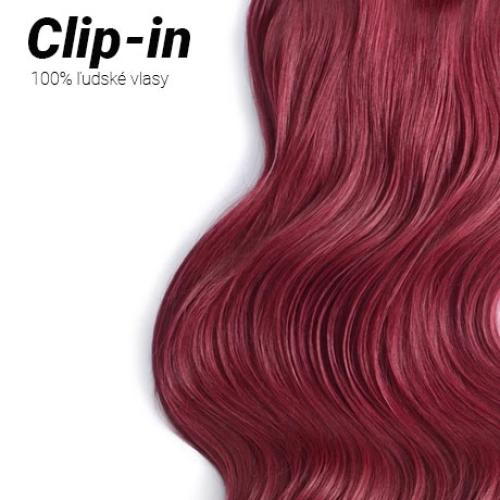 Clip-in vlasy Premium, odtieň #530, 50cm - 130g