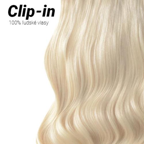 Clip-in vlasy Premium, odtieň #60, 45cm - 130g