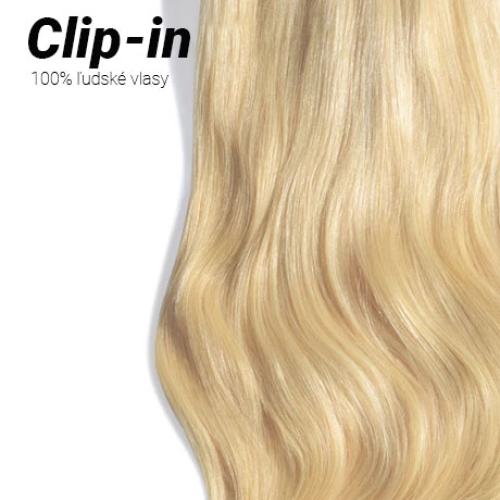 Clip-in vlasy Premium, odtieň #613, 35cm - 130g