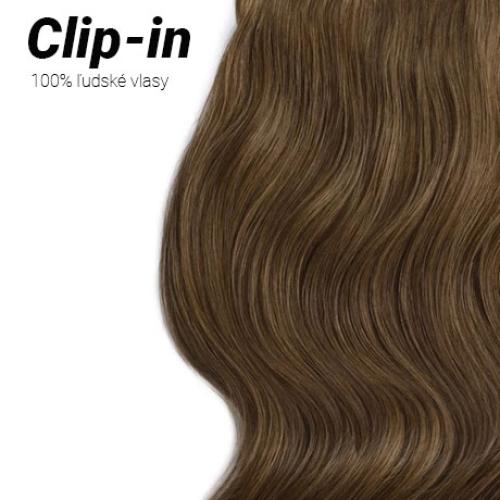 Clip-in vlasy Premium, odtieň #9, 45cm - 130g