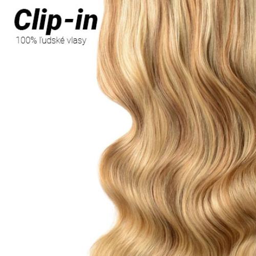 Clip-in vlasy Premium, odtieň #10/16, 35cm - 130g