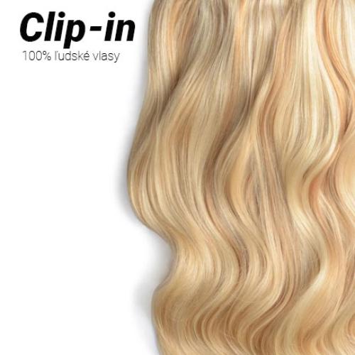 Clip-in vlasy Premium, odtieň #27/613, 35cm - 130g