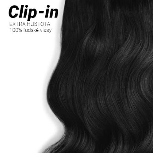 Clip-in Premium Plus, odtieň #1, 35cm - 180g