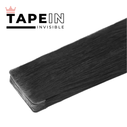 Tape-in vlasy Invisible odtieň #1, 45cm - 50g