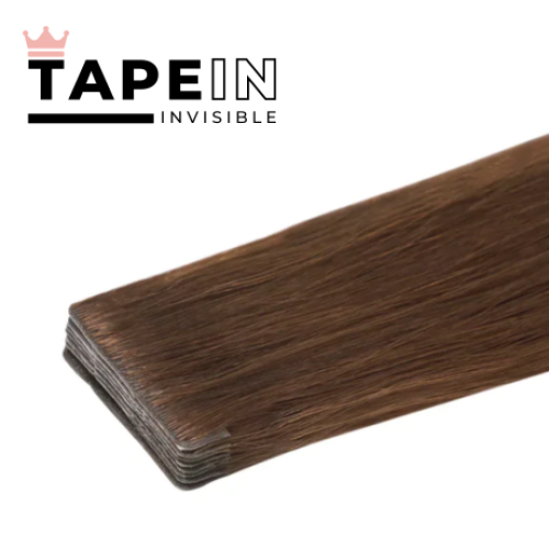 Tape-in vlasy Invisible odtieň #4, 45cm - 50g