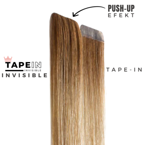 Tape-in vlasy Invisible odtieň #1, 45cm - 50g